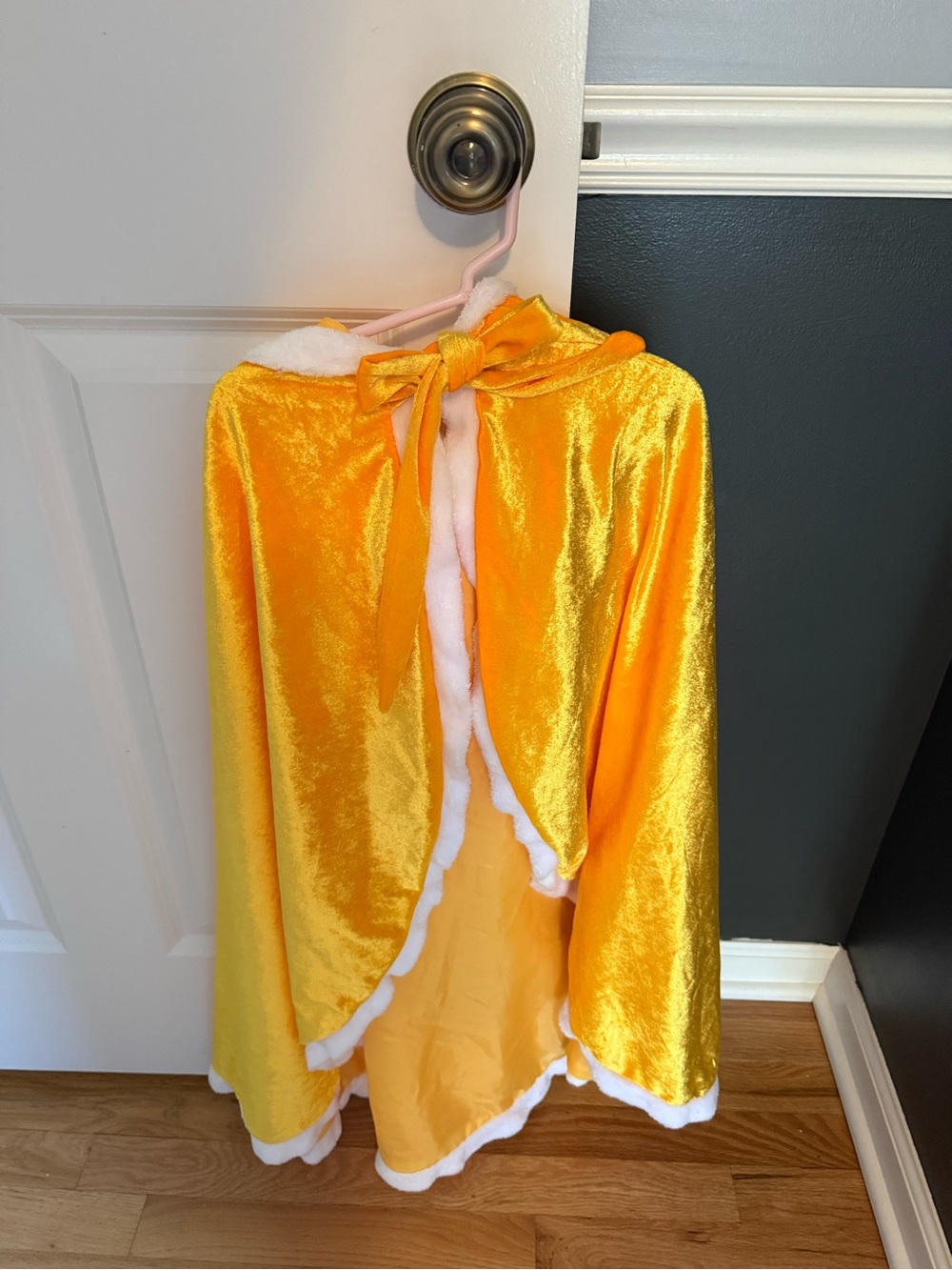 Disney Belle Princess Gold Hooded Cape Costume Accessory 5/6